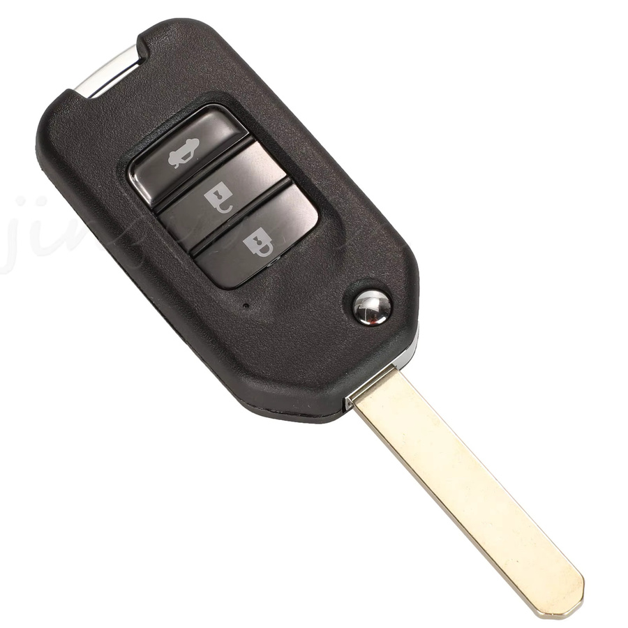 Jingyuqin G-Schlüsselgehäuse mit 2/3-Tasten-Fernbedienung in Schwarz passend für Honda Civic, Accord, City, CR-V, Jazz, XR-V, Vezel, HR-V und FRV als Originalschlüssel-Ersatz - Bild 2