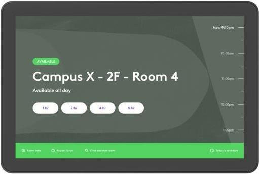Logitech Tap Scheduler Videokonferenzkomponente für Meeting Rooms, Zoom und Microsoft Teams zertifiziert, Grau, 10,1 Zoll Display - Bild 1