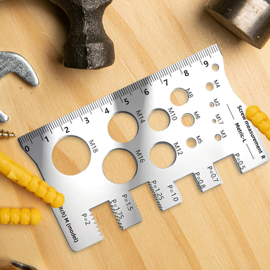 Präzise Gewindelehre in Silber für Maschinenbau, Sanitär und Holzbearbeitung - Bild 4
