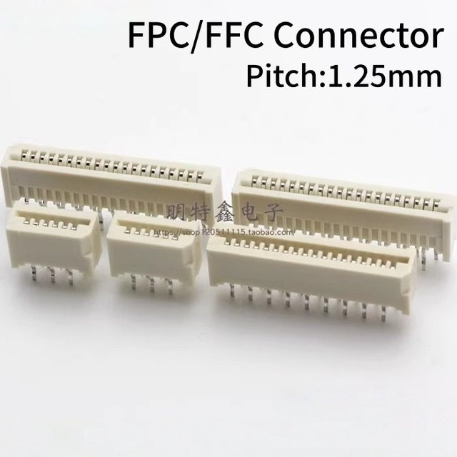 10 Stück FPC FFC Kabelverbinder zweireihig mit 1,25 mm Pitch in Weiß - Bild 1