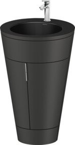 Duravit Waschtischunterschrank Starck 1 c-bonded Set in Graphit Supermatt, B/T/H: 56 x 86,4 x 60,5 cm