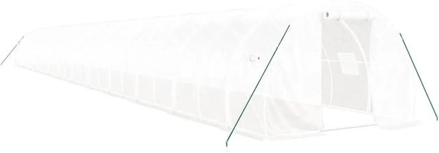 Furnicato Gewächshaus mit Stahlrahmen in Weiß, Fläche: 72 m², B/T/H: 24 x 3 x 2 m - Bild 1