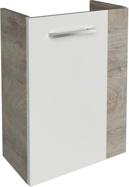 Fackelmann Waschbeckenunterschrank SBC Gäste Bad, Hochglanz, Eiche Natur/Weiß, B/H/T: 44 x 60 x 24,3 cm - Bild 1