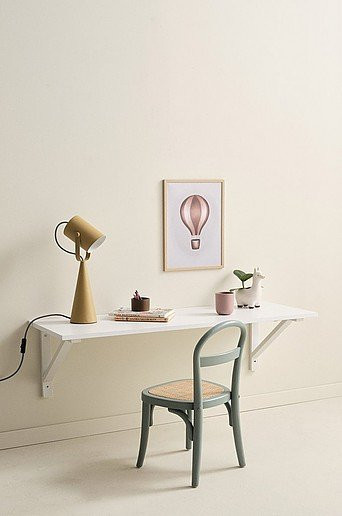TOUCY Schreibtisch Weiß Wandmontiert Minimalistisches Design B: 120 cm, T: 40 cm - Bild 1
