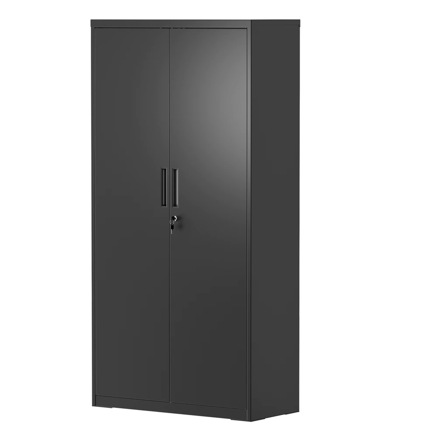 SONGMICS Aktenschrank aus Metall in Schwarz, Mehrzweckschrank mit Schloss und verstellbaren Ablagen für Home Office und Archivierung - Bild 5
