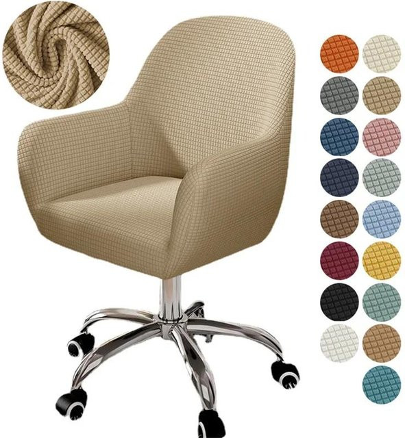 Bestbags Hochlehnenstuhlbezug aus Polarvlies in Beige, elastischer Stretch-Stuhlbezug für Esszimmerstühle und Bürostühle - Bild 1