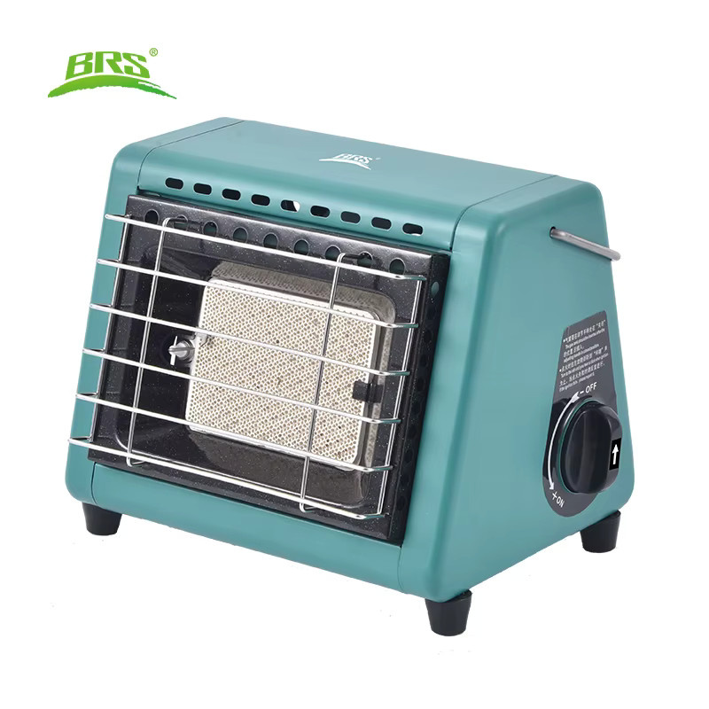 BRS Tragbarer Zeltheizer BRS-H23 1500W Outdoor-Butanheizgerät mit Steuerventil Infrarot-Heizstrahler für Camping in Orange und Beige - Bild 2