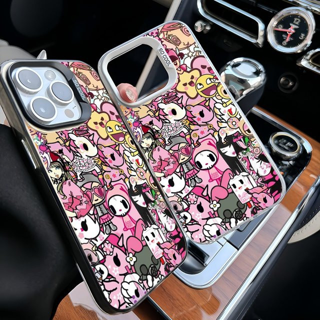 Tokidoki Handyhülle mit Cartoon-Design für iPhone 11 bis iPhone 17 Pro Max, sturzsichere matte Abdeckung, multicolor - Bild 1