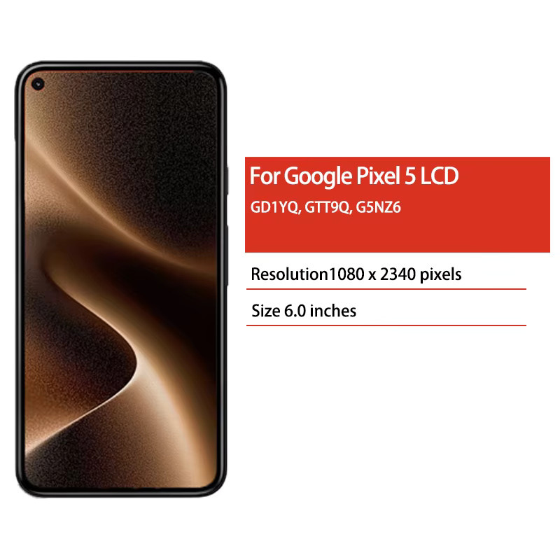 TFT-Bildschirm für Google Pixel 5, LCD-Display mit Touchscreen und Digitizer-Baugruppe in Schwarz - Bild 2