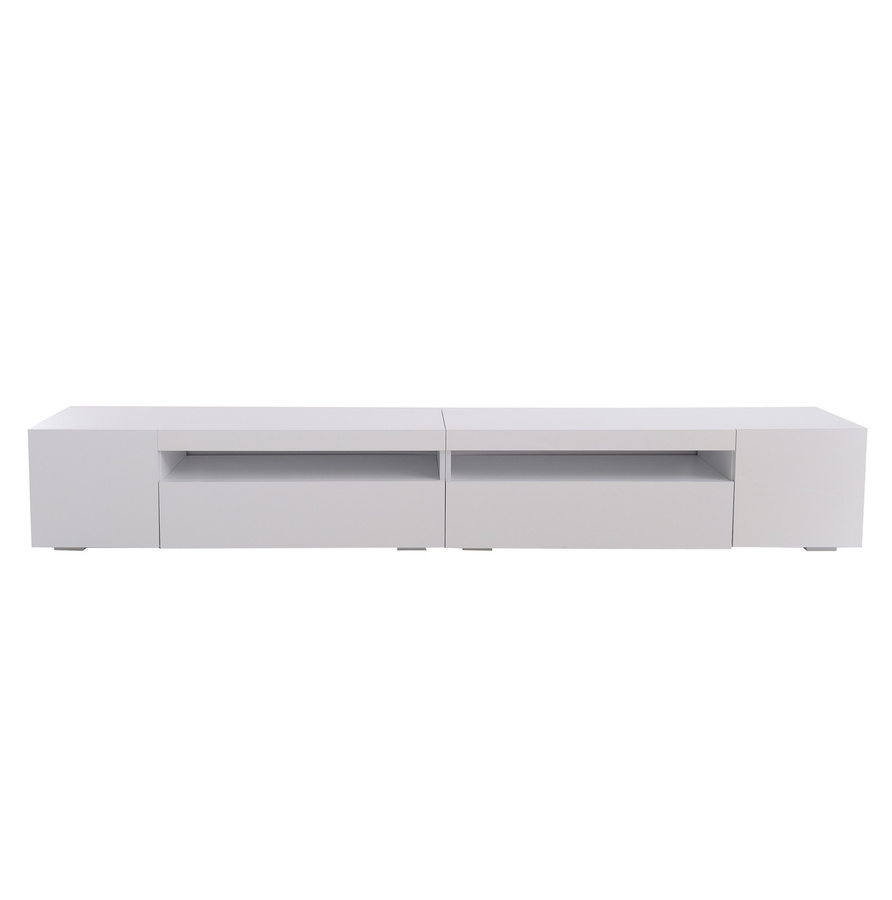 Moderner TV-Schrank von GL Store in Weiß mit integrierter LED-Beleuchtung und glänzender Oberfläche für dein Wohn- und Esszimmer - Bild 2