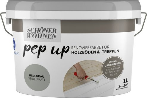 Schöner Wohnen pep up Renovierfarbe für Holz in Grau, seidenmatt - Bild 1