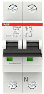 ABB S201M-Z0.5NA Leitungsschutzschalter 0,5A 400V Grau - Bild 1