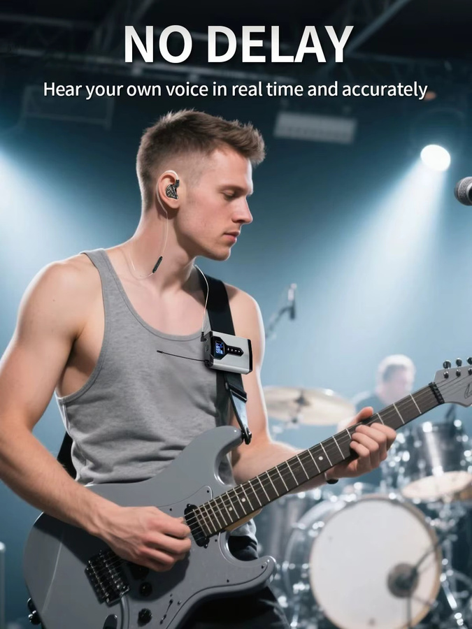 Depusheng Drahtloses In-Ear-Monitorsystem mit wiederaufladbarem Sender und Empfänger für Bühnenauftritte - Bild 7