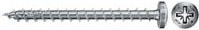 Fischer Spanplattenschraube PowerFast II mit Pan Head und Pozidriv, verzinkter Stahl, Farbe Silber/Blau, Durchmesser: 5,0 mm, Länge: 50,0 mm - Bild 1