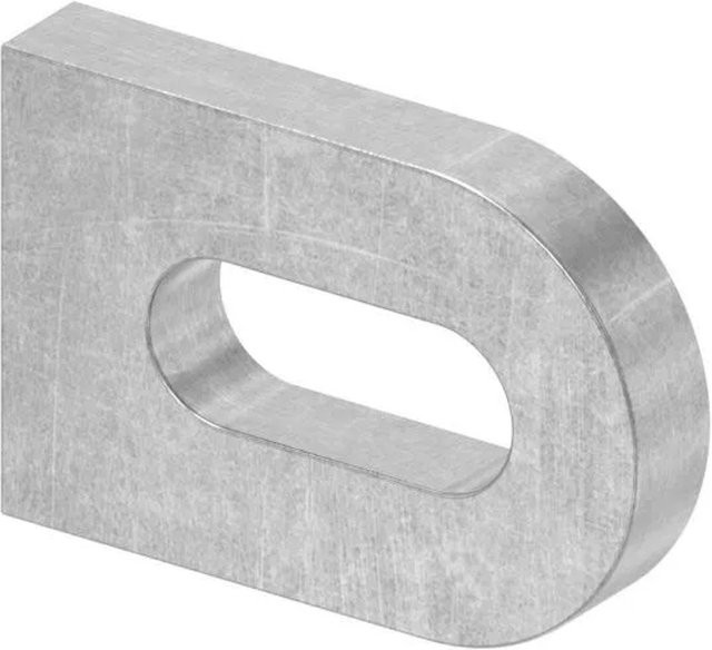 FeNau Anschweißlasche aus Stahl in Silber mit Langloch, B/T/H: 30 x 20 x 5 mm - Bild 1