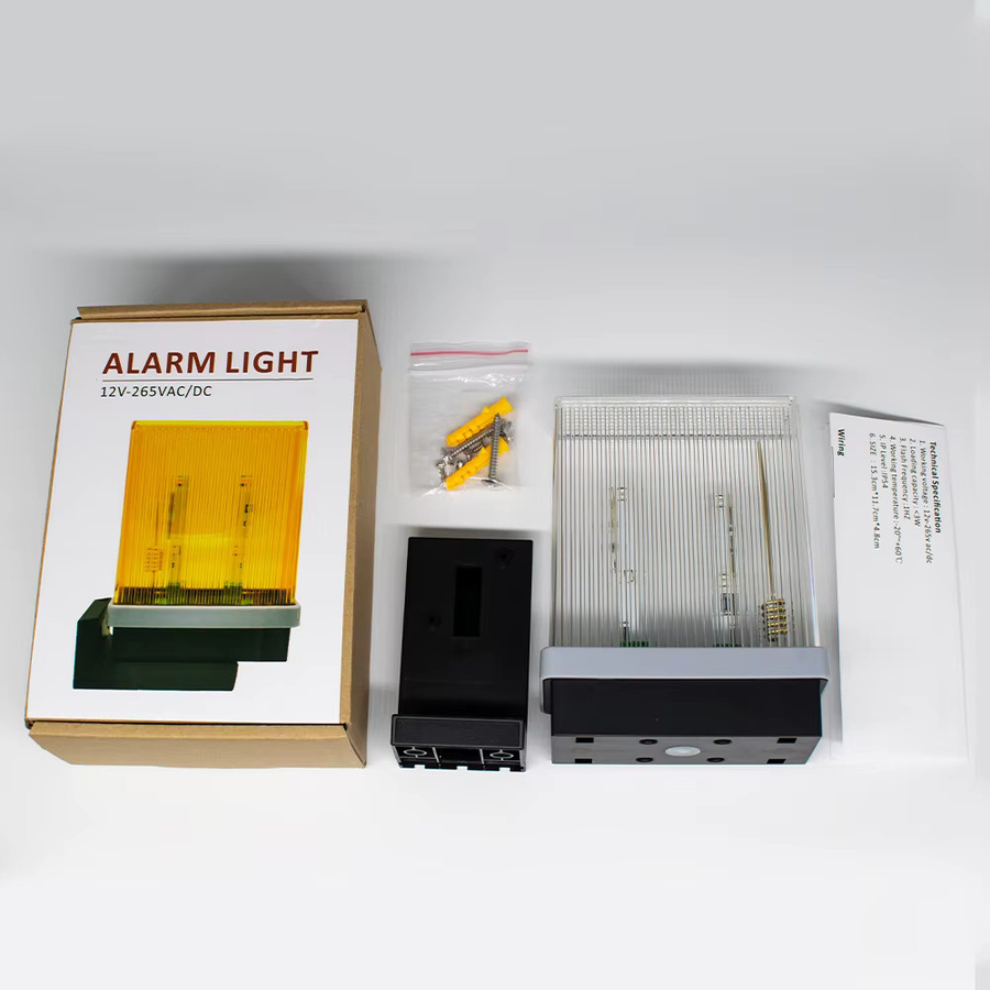 Scimagic-RC LED-Blitzalarmleuchte für Schwenkschiebetore und Schranken, Schwarz, B/T/H: 13,8 x 13,8 x 10,5 cm - Bild 4