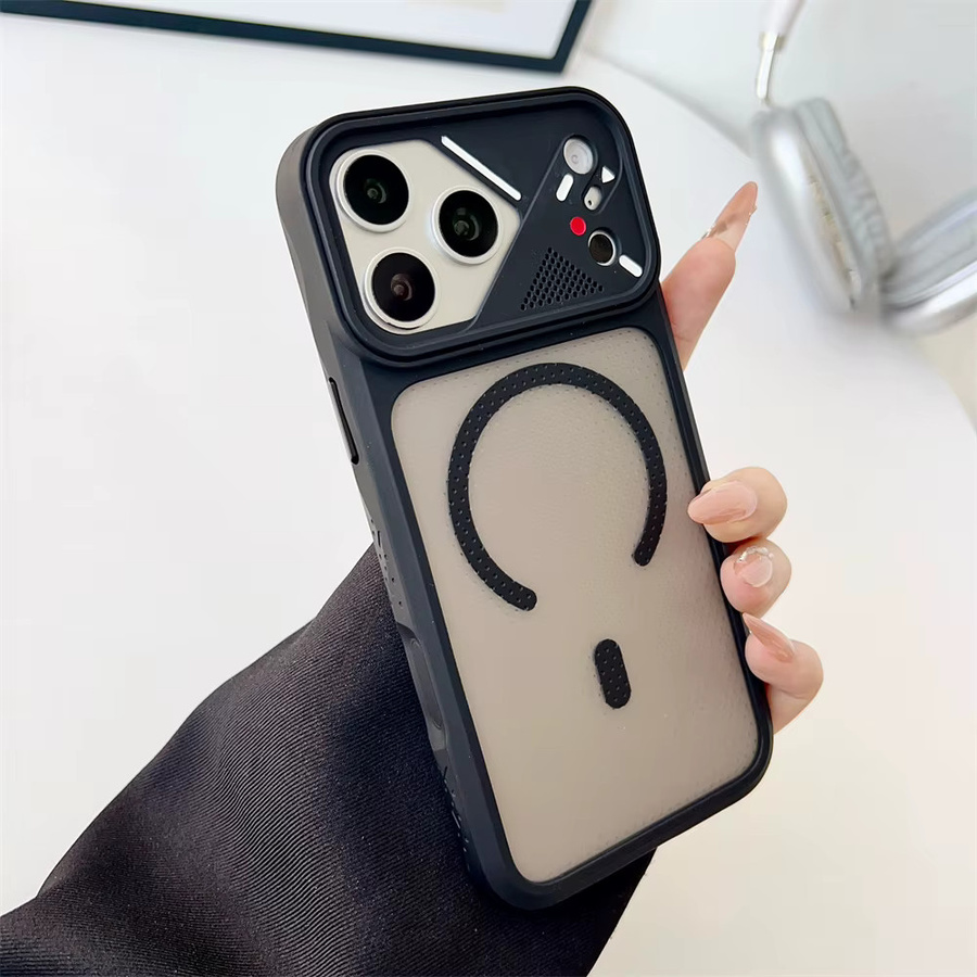MagSafe Magnetische Kabellose Ladehülle für Apple iPhone 17 Pro Max 16 15 14 Plus 13 12 11 in Grau mit Wärmeableitung - Bild 3