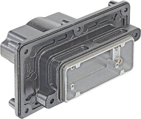 Harting Wanddurchführungsgehäuse 19400161114 in Schwarz aus Aluminium - Bild 1
