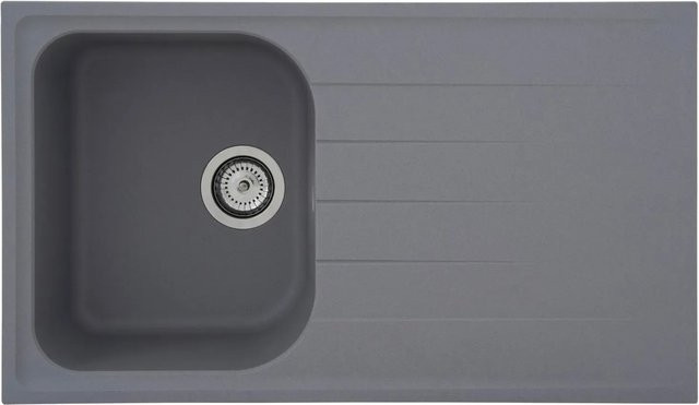Respekta Einbauspüle Orlando aus Granitverbundmaterial in Betongrau, B/H/T: 86 x 20,9 x 50 cm - Bild 1