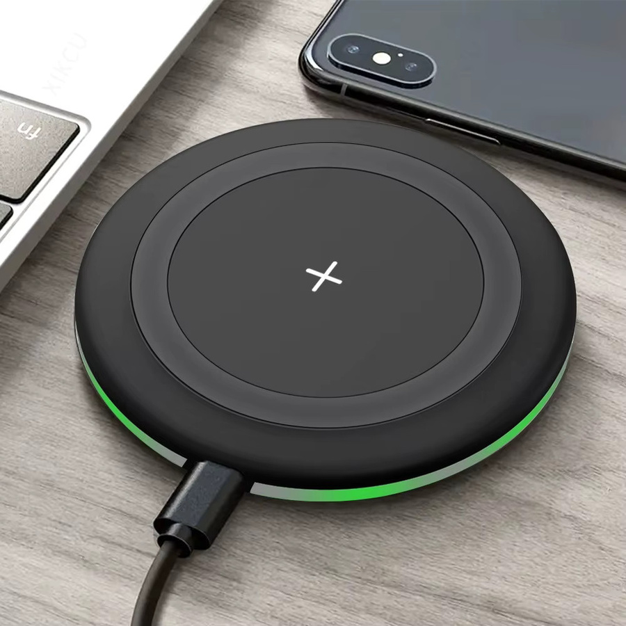 XIKCU LED Kabelloses Schnellladegerät in Schwarz für iPhone und AirPods Pro - Bild 2