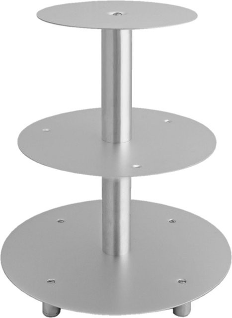 Schneider Etagen-Tortenständer rund in Silber, Höhe: 38 cm - Bild 1