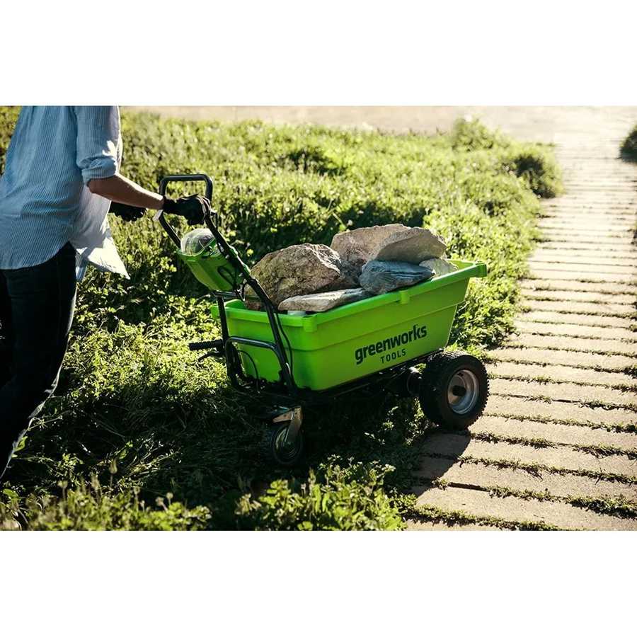 Greenworks Akku-Schubkarre G40GC 40 V Grün - Bild 2