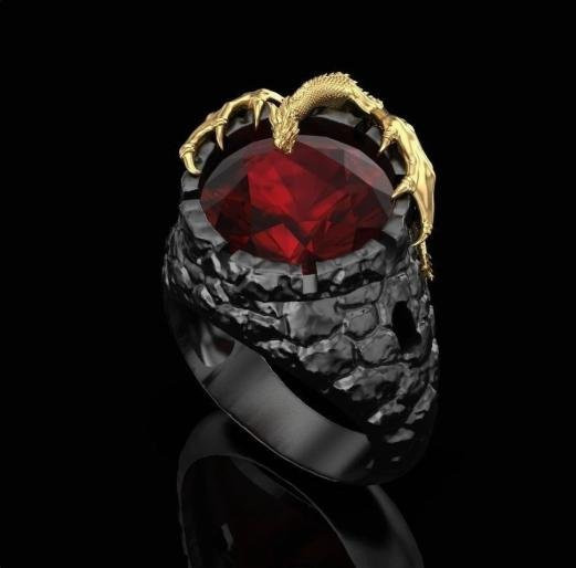 Tangxian Statement Schmuck, Zweifarbig Gold, Rot, Dunkelviolett, Unisex - Bild 1