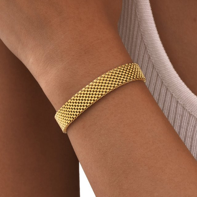 Meaeguet Damen-Armband, vergoldet, Edelstahl, Gliederkette - Bild 1