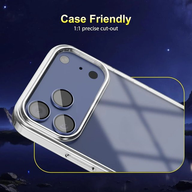 2-3 Stück Gehärtetes Glas Kamera Objektiv Schutzfilm für iPhone 17 Pro Max, 16 Plus, 15, 14, 13, Mini, 12, 11 in Transparent und Blau - Bild 1
