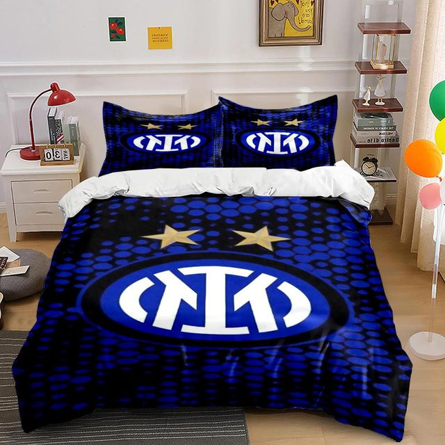 Peachy Hug Inter Mailand Logo Bettwäscheset Blau B/H: 135 x 200 cm - Bild 1