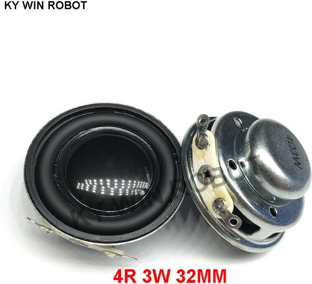2er-Set KY WIN ROBOT Mini-Lautsprecherhörner 3W 4R in Silber, Durchmesser: 3,2 cm, Dicke: 1,46 cm - Bild 1