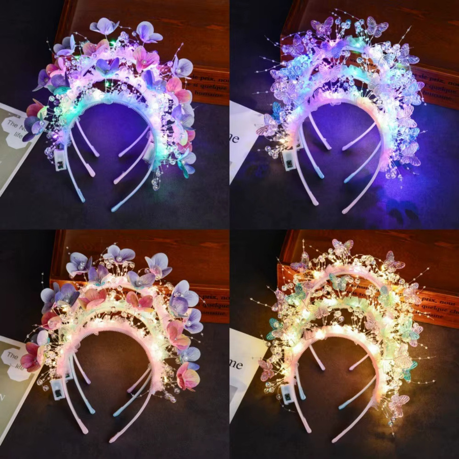 HEALMEYOU Stirnband, Blume Schmetterling, LED, Kinder, Mädchen, Unisex - Bild 2
