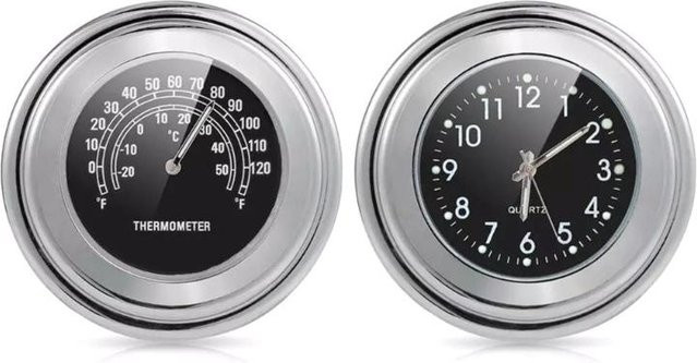 Motorrad-Lenkeruhr Aluminium, wasserdicht, Temperaturanzeige, Unisex - Bild 1