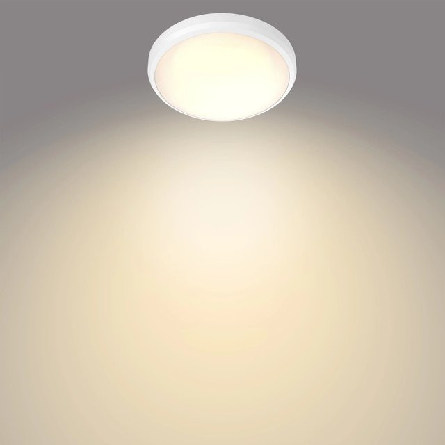 Philips LED-Deckenleuchte Balance in Weiß mit 600 Lumen und warmweißem Licht (2700 K), IP44 geschützt - Bild 1
