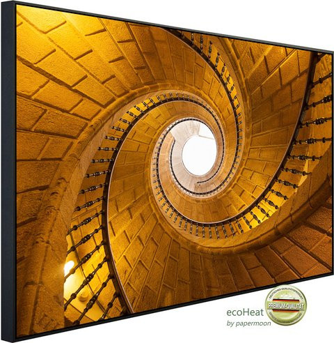 papermoon Infrarotheizung EcoHeat Dreifache Wendeltreppe in Bunt mit Matt-Effekt, App-Steuerung und Überhitzungsschutz - Bild 1