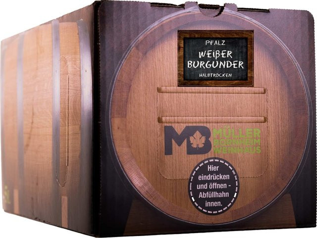 Weinhaus Müller Bornheim, Weißer Burgunder, halbtrocken, Weißwein, 5 l - Bild 1