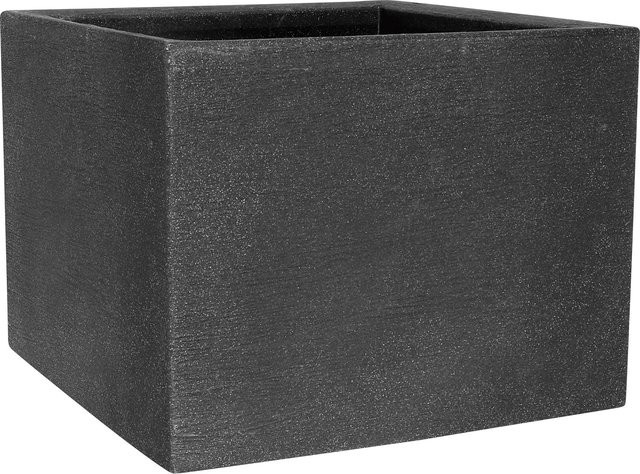 Geli Pflanzgefäß Kubus in Granitsteinoptik Anthrazit B/T/H: 50 x 50 x 42 cm - Bild 1