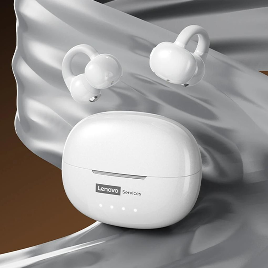 Lenovo RS129 Open-Ear Bluetooth V6.0 Kopfhörer mit Clip-On Design, kabellose Gaming-Ohrhörer mit geringer Latenz und ENC-Geräuschunterdrückung, Beige - Bild 3