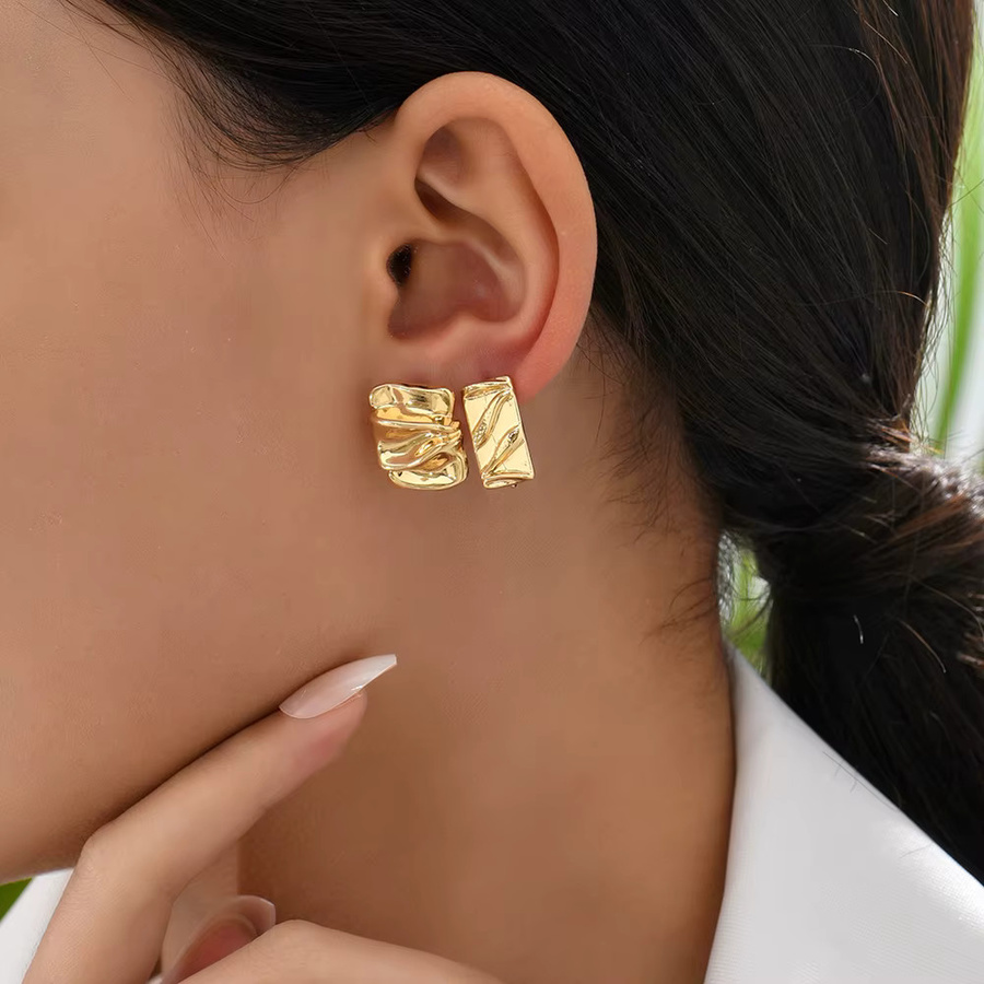 Erpels Ohrstecker, vergoldet, quadratisch, Damen - Bild 2