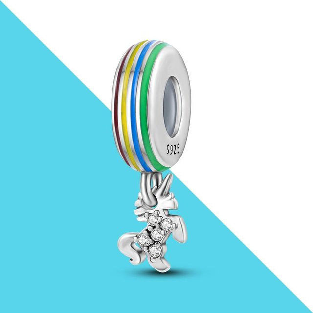 Abstandshalter Perlen Einhorn, 925 Silber, Damen - Bild 1