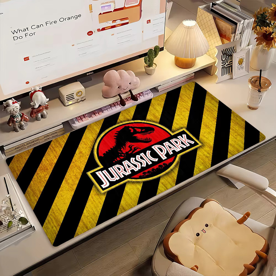 J-Jurassic P-Park Mauspad XXL Schreibtischunterlage in Multicolour mit rutschfester Kante für PC und Laptop - Bild 2