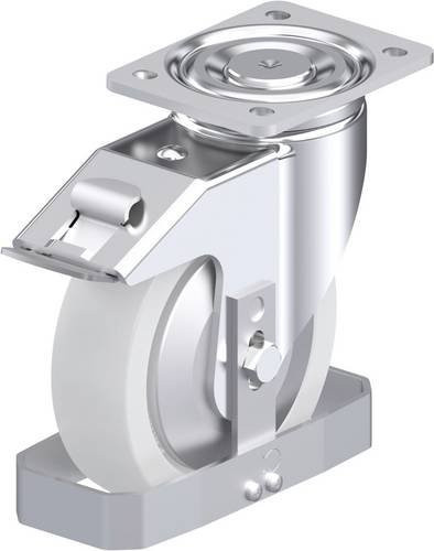 Blickle Stahlblech-Lenkrolle LH-SPO 175K-FI-FA-FS mit Rad-Durchmesser 175mm und einer Tragfähigkeit von 900kg in Weiß - Bild 1