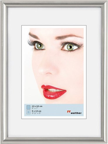 Walther Design Galeria Bilderrahmen aus Kunststoff in Silber, B x H: 19,3 x 25,2 cm - Bild 1