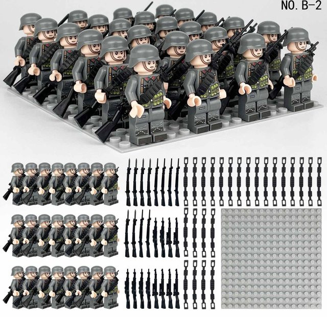 Fun Building Blocks Armee-Militär Bausteine-Set 24-teiliges Set - Bild 1