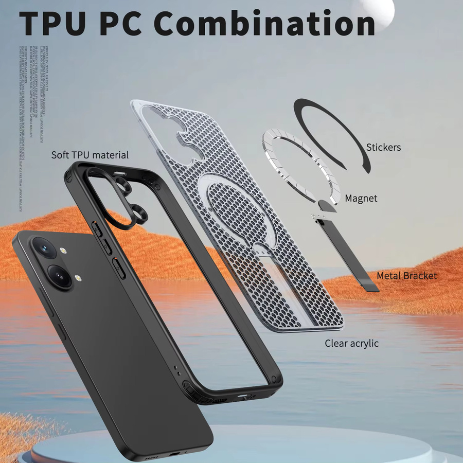 Stoßfeste Xiaomi POCO X8 Pro Max X8 Pro Schutzhülle mit Wärmeableitung und magnetischer Halterung in Pink - Bild 3