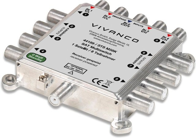 Vivanco SAT Multischalter 5/8 digital kompakt in Silber - Bild 1