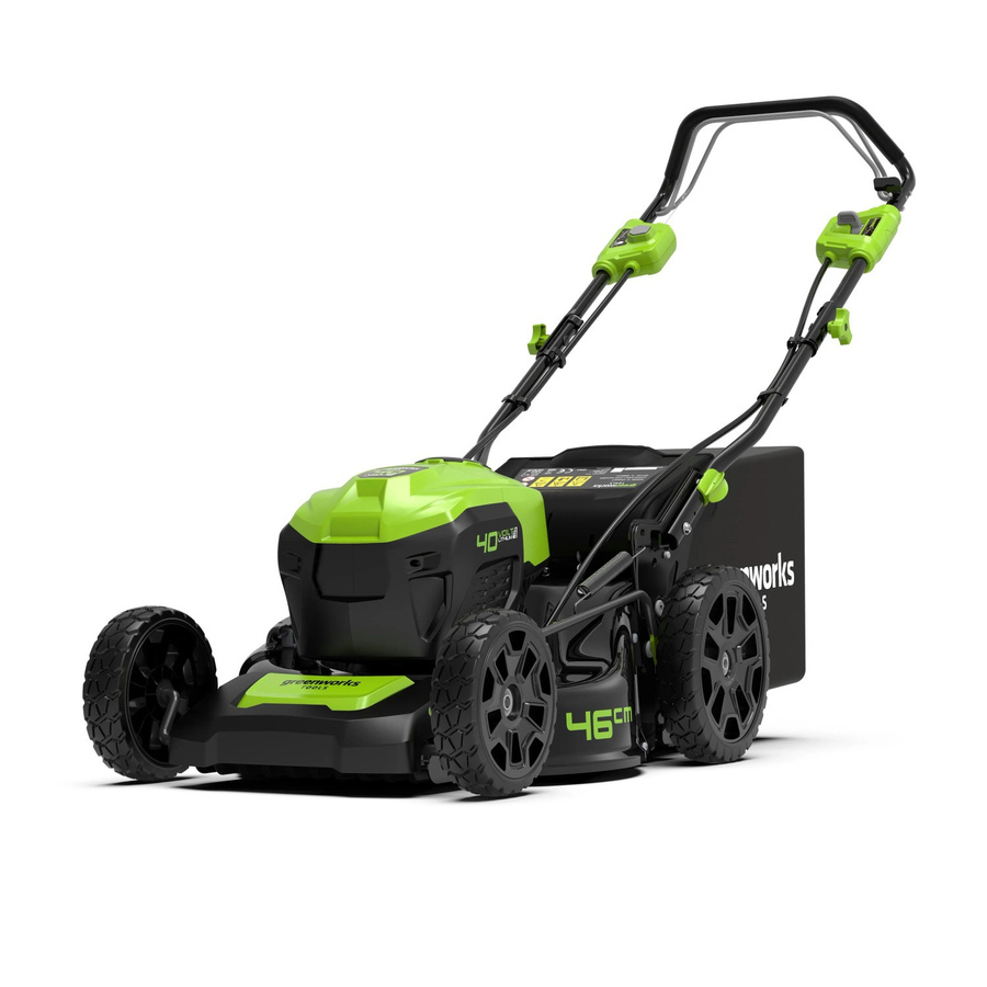 Greenworks Akku-Rasenmäher GD40LM46SP Solo 40 V in Grün mit 50 l Grasfangkorb - Bild 2