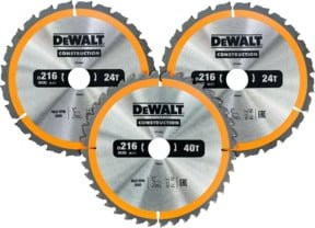 DeWalt Kreissägeblatt-Set DT1962-QZ für Stationärkreissägen in Silber - Bild 1