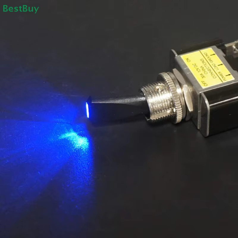SHIDWJ Beleuchteter LED Kippschalter 12V 30A SPST ON/OFF 2 Position 3-Pin für Automotive und Flugzeuge in Rot und Schwarz - Bild 3
