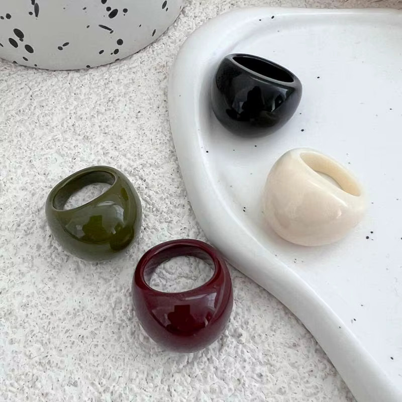sharelucky Ringe, Kunststoff, Bunt, Damen, Vintage - Bild 4